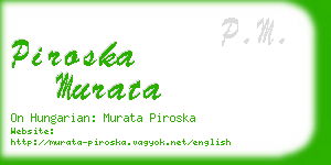 piroska murata business card